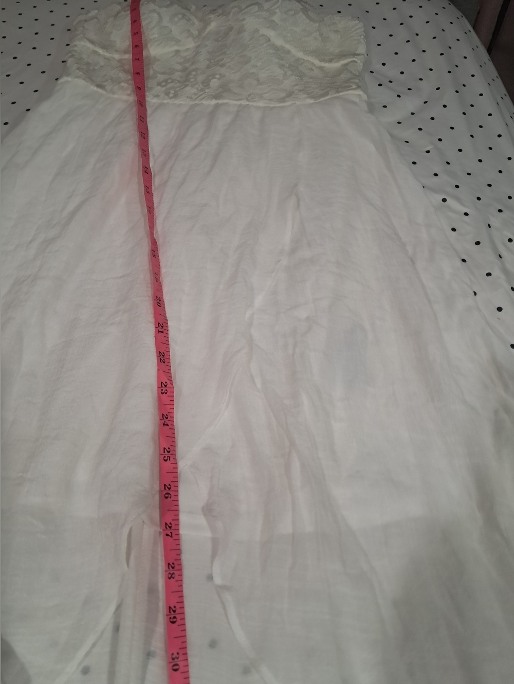 ​IZ BYER White Lace High-Low Tulip Maxi Dress with Slit - Size M - Picture 6 of 15